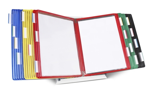 Zichtpanelensysteem Bureau Tarifold Metaal A4 Met 30-Tassen Assorti