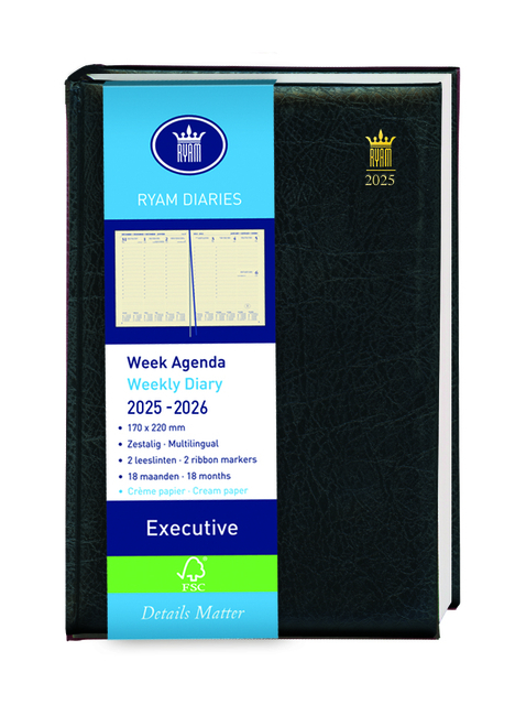 Agenda 2025 Executive Ryam 18-M Creme Papier
