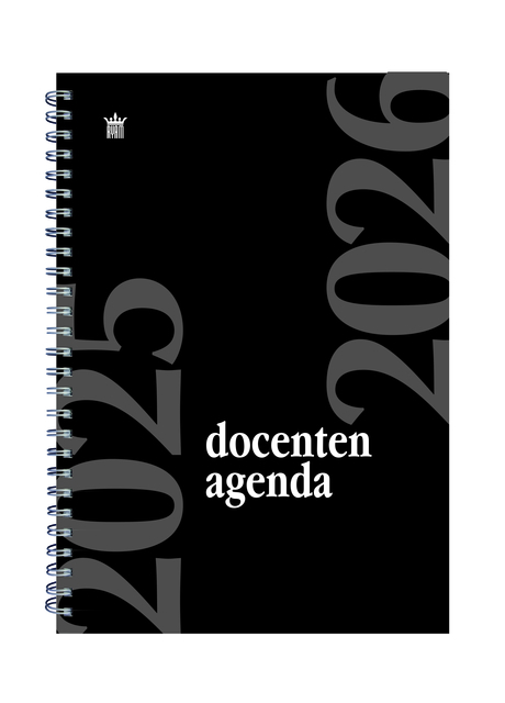 Schoolagenda 2025 Docenten Ryam Spiraal A4 Zwart