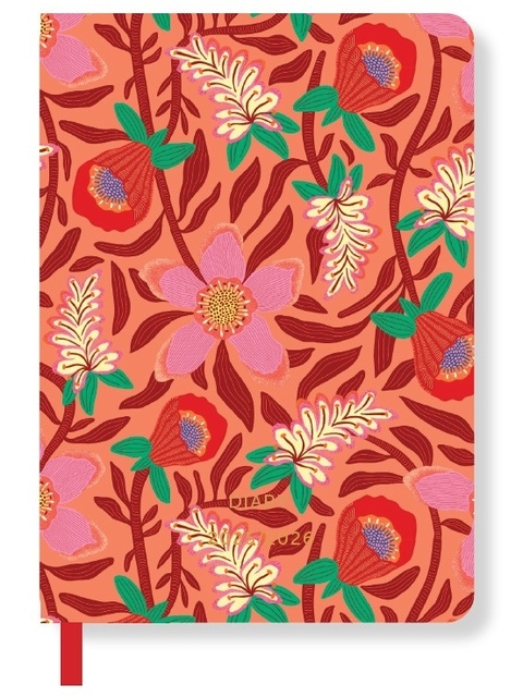 Schoolagenda 2025 A-Journal Fabrique Flowers Coral FSC