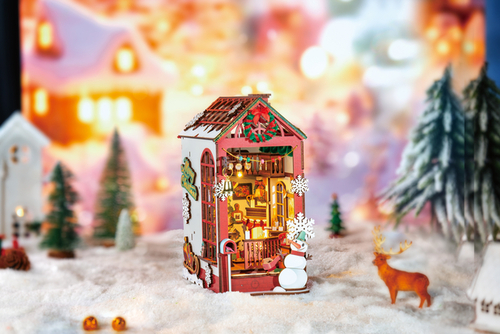 Boekensteun Christmas Indoor Robotime Modelbouwpakket