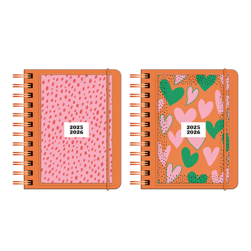 Schoolagenda 2025 A6 Diy Trend Plastic Cover Spiraal FSC