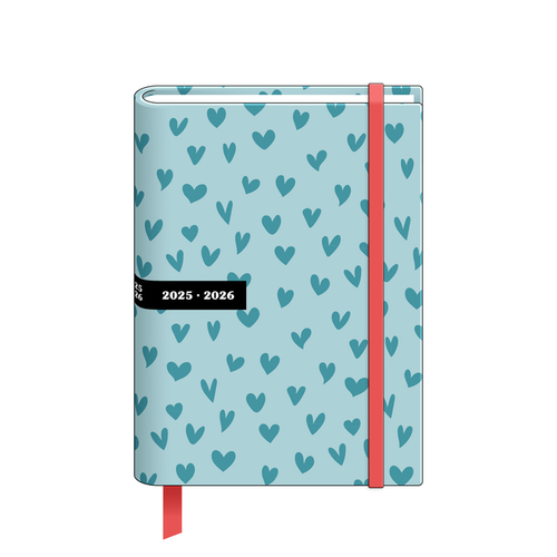 Schoolagenda 2025 Studie Trend Hearts Spot & Elastiek FSC