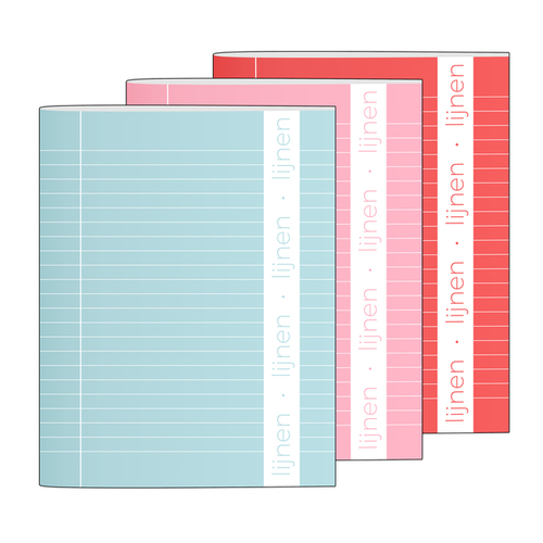 Schrift A5 Lijn 10-Pak Trend Uni 3 Ass FSC