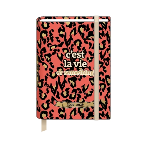 Schoolagenda 2025 A6 Glamour Leopard Goudfolie&Elastiek FSC