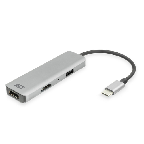 Adapter Act Usb-C 4K Multiport Voor 2 Hdmi Monitoren