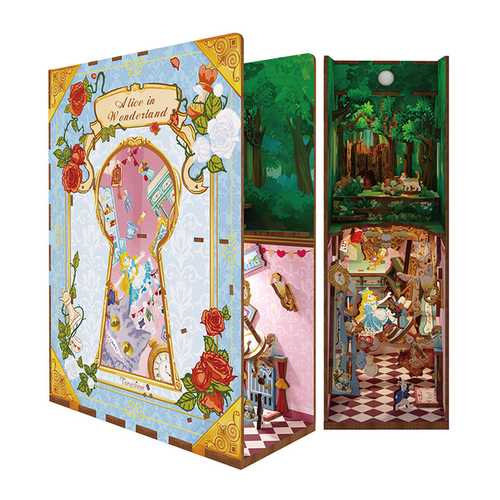Tonecheer Alice In Wonderland Bookend Book Nook