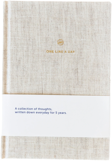 Dagboek A-Journal One Line A Day Linen Lijn