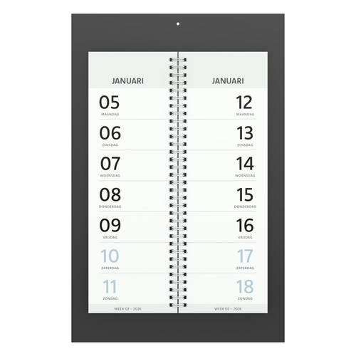 Kal26 XL Schild 2WK - Basis Zwart