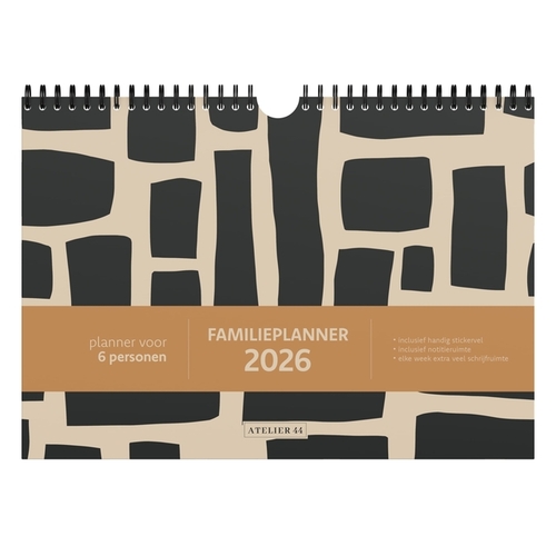 Familieplanner 26 A4 Week - SS Black Squares
