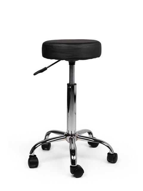 Tabouret Kruk Office Standaard Met Gasveer Harde Wielen ZW