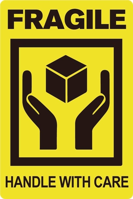 Waarschuwingsetiket Iezzy Fragile Handle With Care 50,8MMX76,2MM 200st