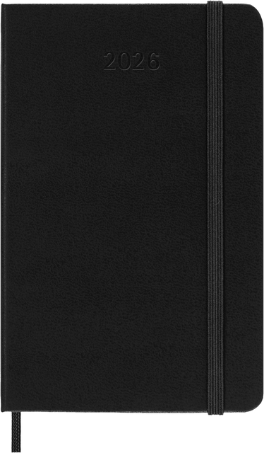 Agenda 2026 Moleskine 12M Planner Weekly 7Dagen/2Pagina's Pocket HC Black