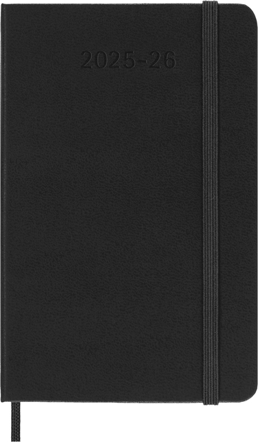 Agenda 2025/2026 Moleskine 18M Planner Weekly 7Dagen/1Pagina Pocket HC Black