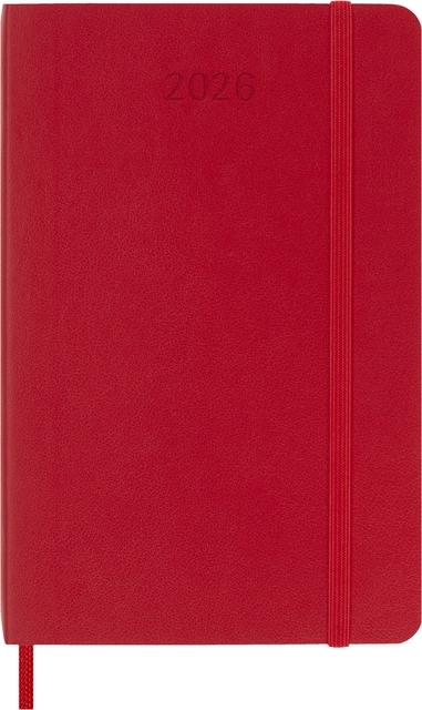 Agenda 2026 Moleskine 12M Planner Weekly 7Dagen/1Pagina Pocket SC Scarlet Red