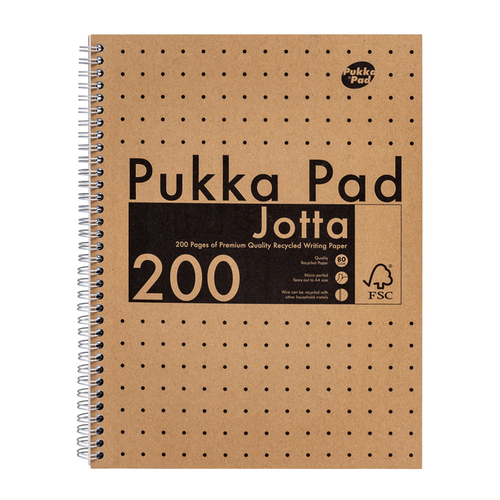 Collegeblok Pukka Pad Jotta A4 Lijn 200 Pagina's 80GR Kraft
