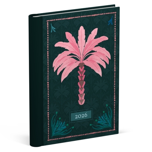 Agenda 2026 Lannoo 120X160 Exotic Palms 7Dagen/2Pagina's Zwart