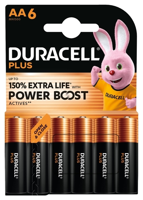 Batterij Duracell Plus Powerboost 6X Aa