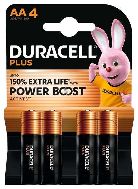 Batterij Duracell Plus Powerboost 4X Aa