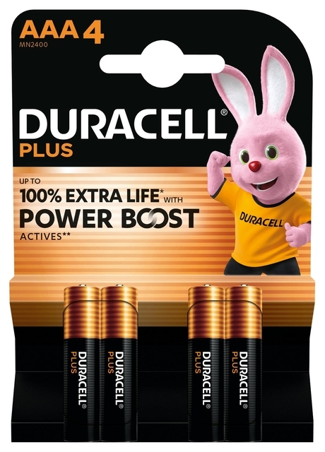 Batterij Duracell Plus Powerboost 4X Aaa