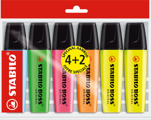 Stabilo Boss Original 4+2 Gratis Fluo Ec
