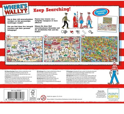 Puzzel Where's Wally 3 In 1 Junior