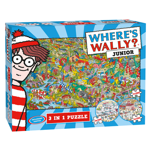Puzzel Where's Wally 3 In 1 Junior