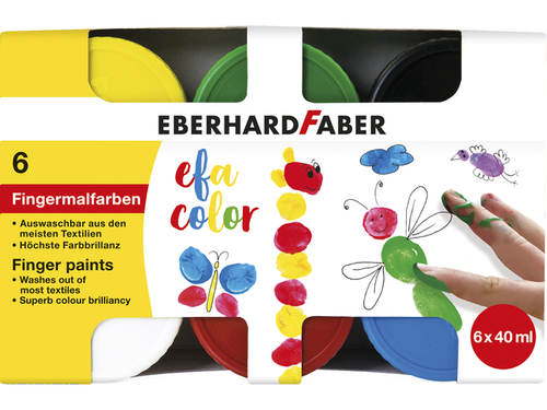 Vingerverf Assorti Kleuren 6X40ML