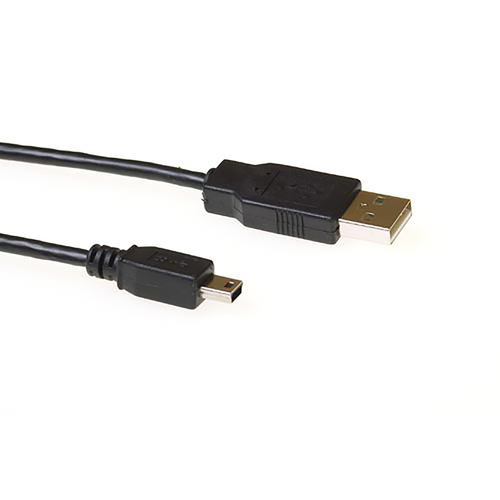 Kabel Act Usb Usb Mini-B 2.0 M 5Pin Zwart 1.8 Meter