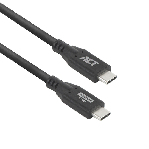 Kabel Act Usb-C 3.2 Gen.2 M/M Zwart 2 Meter