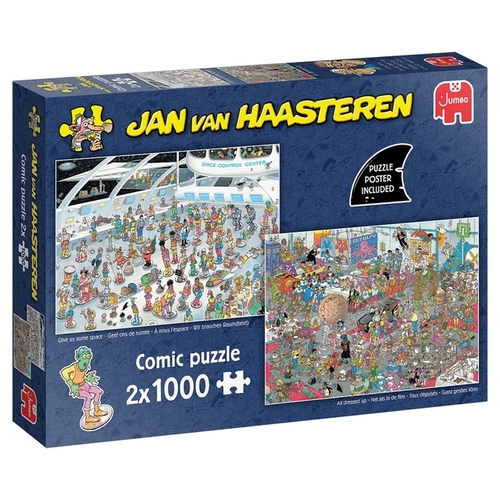 Jan Van Haasteren - Geef Ons De Ruimte & Net Als In De Film 2X 1000 Stukjes