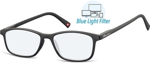 Leesbril Montana +1.00 DPT Blue Light Filter Zwart
