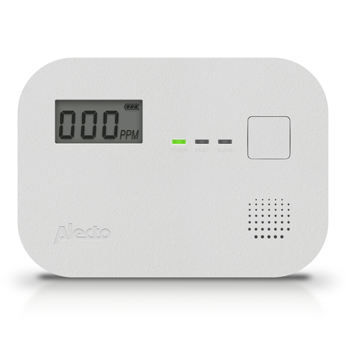 Koolmonoxidemelder Alecto 10 Jaar Sensor En Display Coa3910 Wit