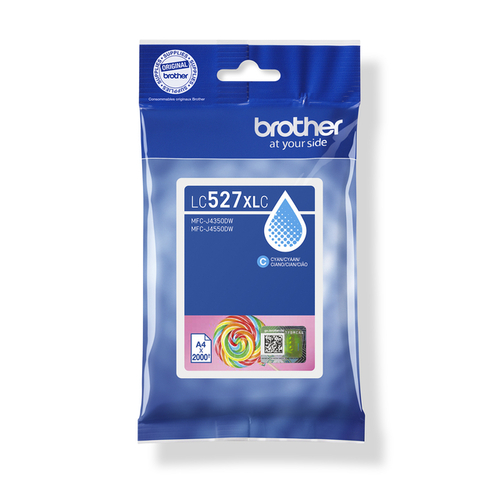 Inktcartridge Brother LC-527XLC Blauw