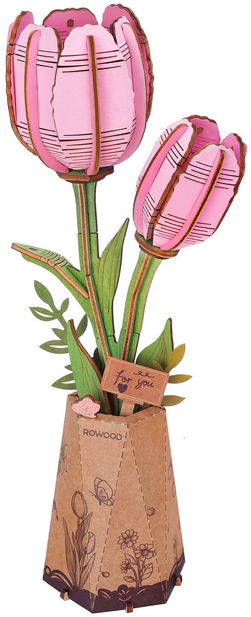 Robotime Pink Tulip Artbizniz