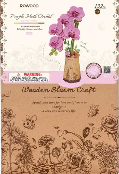 Robotime Purple Moth Orchid Artbizniz