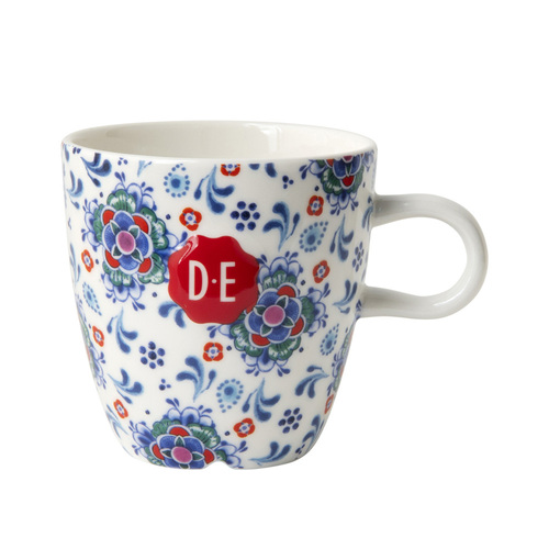 Douwe Egberts Koffiekop Dutch Indigo Vintage Tiles 150ML, 6 Stuks