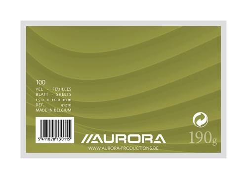 Systeemkaart Aurora 150X100MM Blanco 190GR Wit