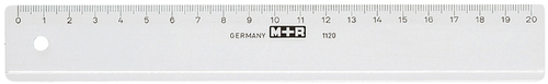Liniaal M+R 1120 200MM Plastic Transparant