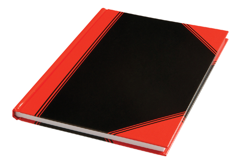 Notitieboek Zwart/Rood A4 Lijn 70GR 96Vel