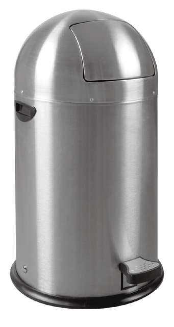 Afvalbak Eko Kickcan 33 Liter Mat RVS