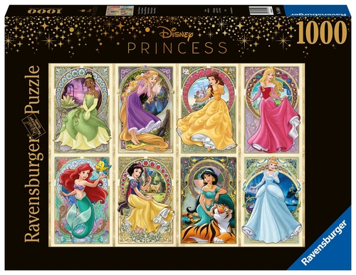 Speels opening Posters Disney - Art Nouveau Prinsessen (1000 Stukjes) | Puzzel | 4005556165049 |  Bruna