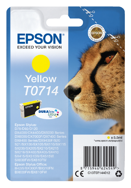 Inktcartridge Epson T0714 Geel