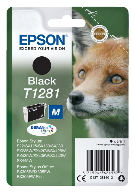 Inktcartridge Epson T1281 Zwart