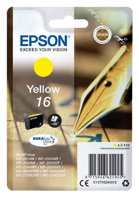 Inktcartridge Epson 16 T1624 Geel