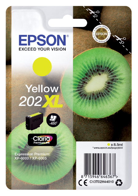 Inktcartridge Epson 202XL T02H44 Geel