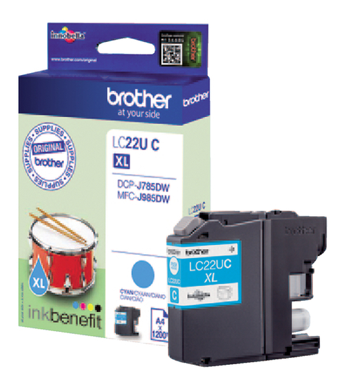 Inktcartridge Brother LC-22Uc Blauw