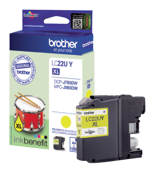 Inktcartridge Brother LC-22Uy Geel