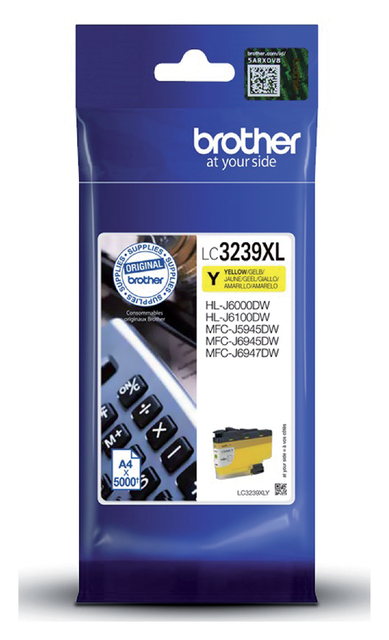 Inktcartridge Brother LC-3239Xly Geel