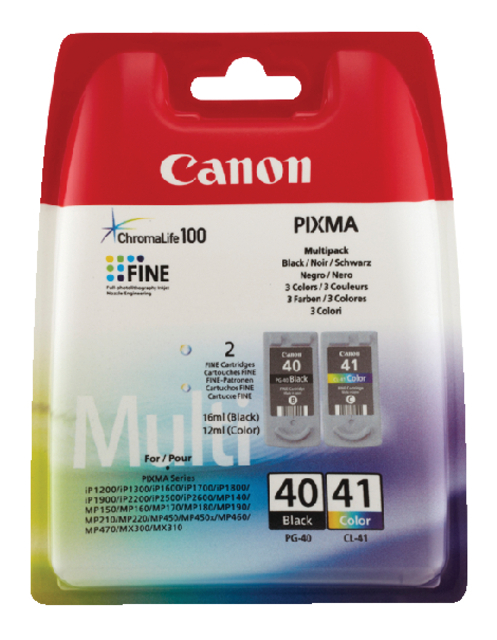 Inktcartridge Canon PG-40 + CL-41 Zwart + Kleur